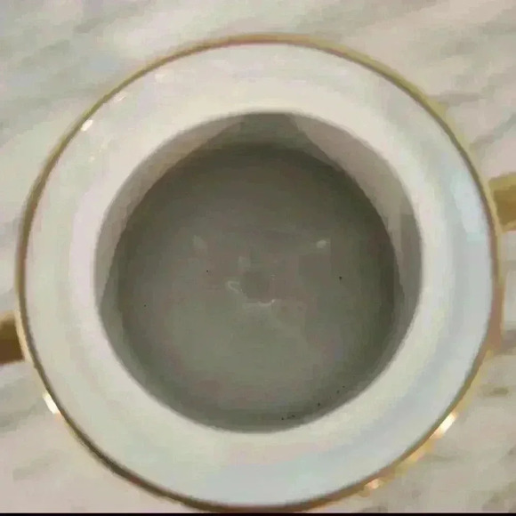 Vintage 1950s Hand-Painted Japanese Porcelain Gold Gilt Lidded Sugar Bowl - Picture 4 of 7